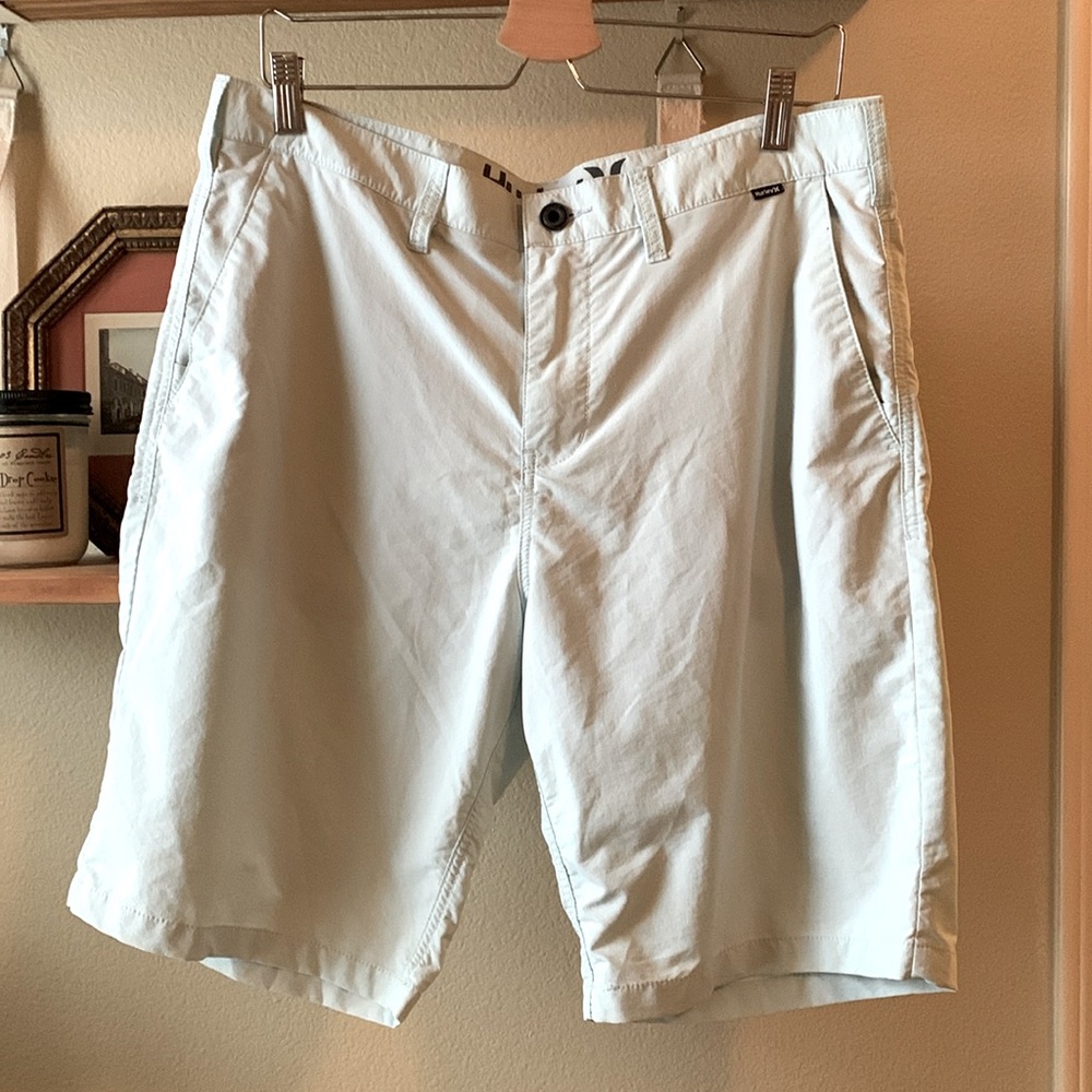 Hurley Ice Blue Nike Dry Fit Shorts size 34